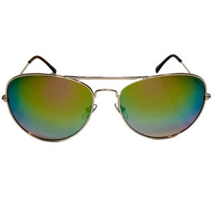 6051 | Gold/Green Mirror Aviator Sunglasses